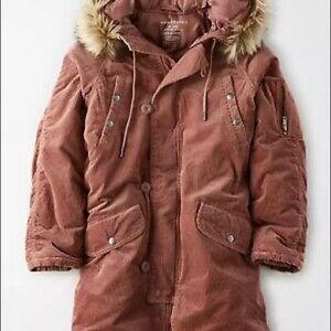 American Eagle Corduroy Parka blush coat